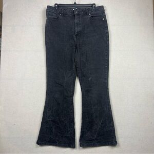 Elizabeth and James High Rise Flare Jeans Size 16 Faded Black